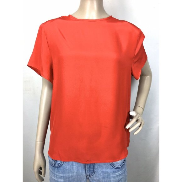 Vintage Y2K 90's Hana Sung Red Sateen Dolman Sleeve Blouse Size S/M - Picture 2 of 6